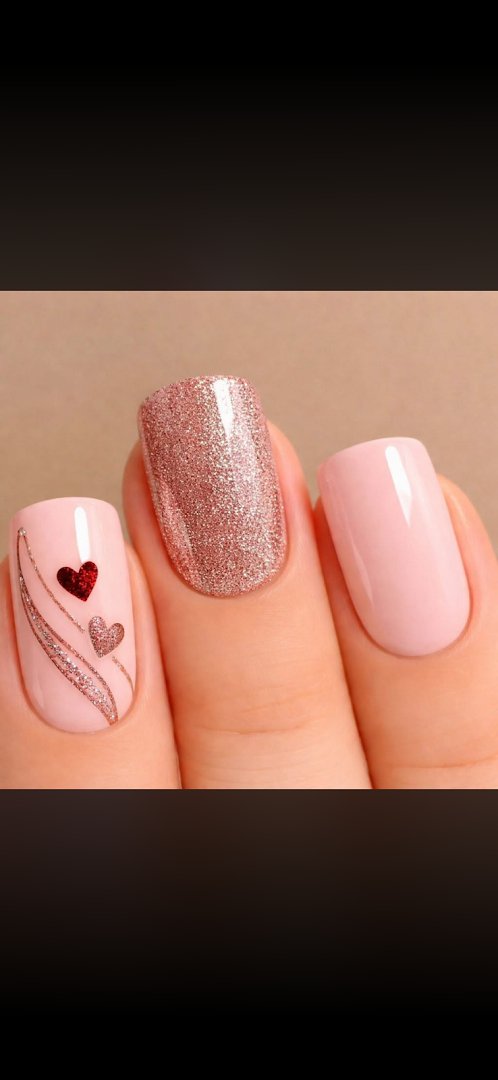Manicure station with polished nail tools